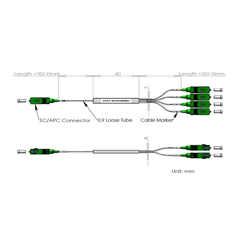 1 * 6 plc splitter