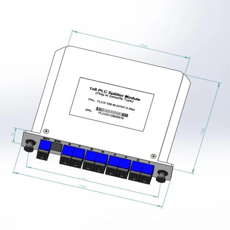 1 * 4 1 1 * 8 plc plug-in kaset splitter