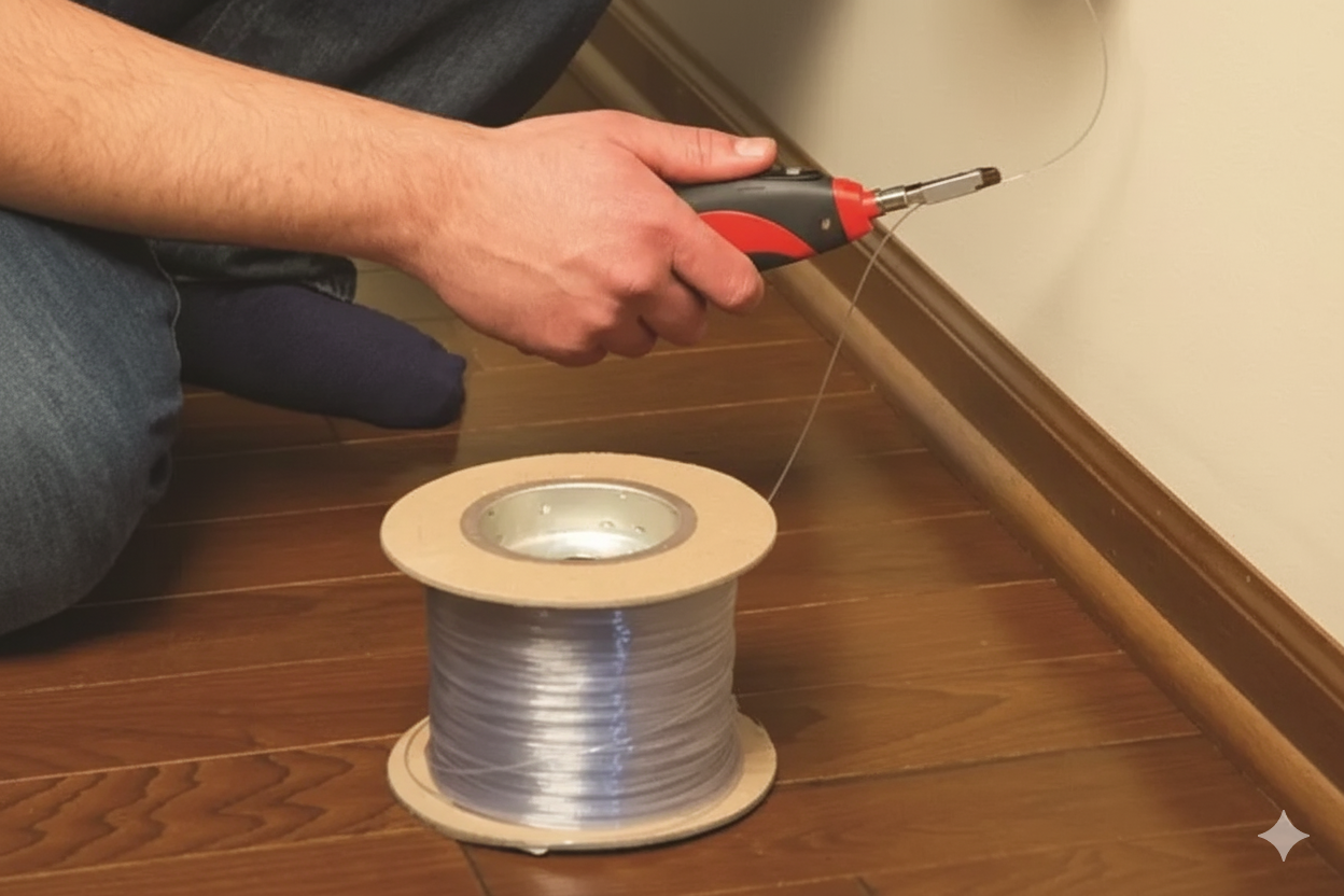 Cara nginstal kabel optik serat sing ora katon?